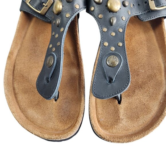 Naot Womens Leather Studded Sandals Size 42 Black & Brown - Picture 3 of 7